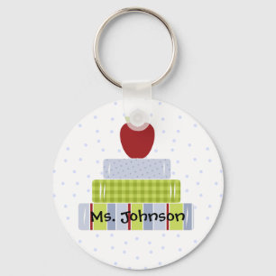 Chaveiro A corrente chave do professor empilhado dos livros