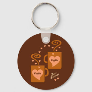 Chaveiro A corrente chave dos amantes do café, personaliza