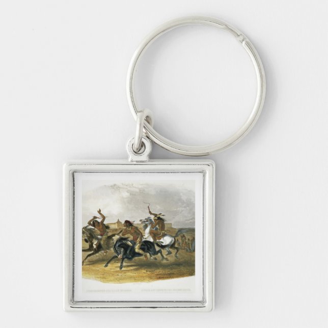 Chaveiro A corrida de cavalos de indianos de Sioux aproxima (Frente)
