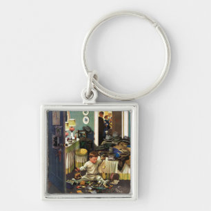 Chaveiro A criança esvazia bolsas