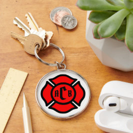 Chaveiro A Cruz Floriana com Monograma