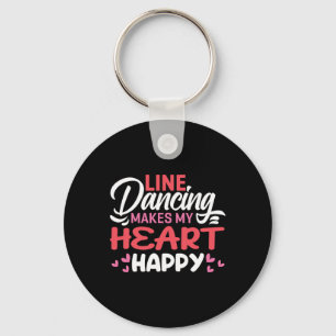 Chaveiro A dança da linha faz meu coração feliz ser engraça