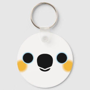 Chaveiro A face de uma cockatoo de cor Citron