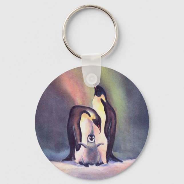 Chaveiro A FAMÍLIA PENGUIN, por SHARON SHARPE (Frente)