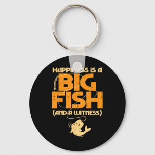 Chaveiro A Felicidade É Um Grande Homem De Pesca Engraçado.