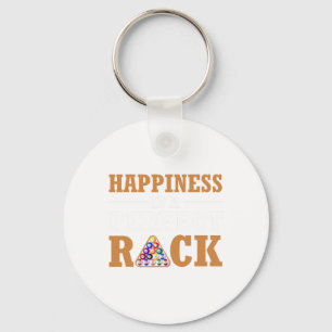 Chaveiro A Felicidade É Um Jogo De Bilhar De Rack Perfeito