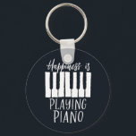 Chaveiro A Felicidade Pianista Inspiracional está a Tocar P<br><div class="desc">Vintage e design retrô para músico,  pianista,  orquestra e amante de música. Legal e engraçada mercadoria design para pianista. Perfeito para professor de piano,  cantor e compositor. presente de Natal e excelente para neto,  mãe,  neta,  pai,  filho,  filha,  irmão,  irmã,  amigos,  colega e colega de trabalho.</div>