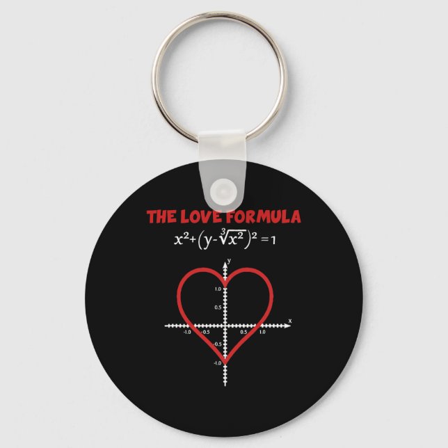 Chaveiro A Fórmula do Amor Camiseta de Matemática para o Di (Frente)