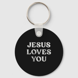 Chaveiro A Frase Jesus Te Ama Em Um Tri-blend Premium