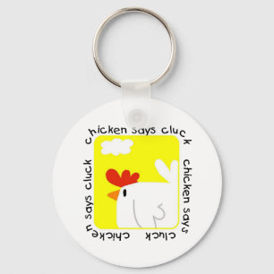 Chaveiro A galinha diz o camiseta e os presentes do Cluck