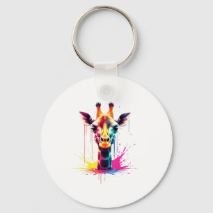 Chaveiro A girafa colorida para o engraçado