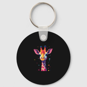 Chaveiro A girafa colorida para o engraçado