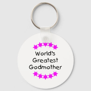 Chaveiro A grande madrinha do mundo (estrelas cor-de-rosa)