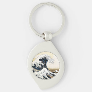 Chaveiro A Grande Onda de Kanagawa Hokusai, arte japonês