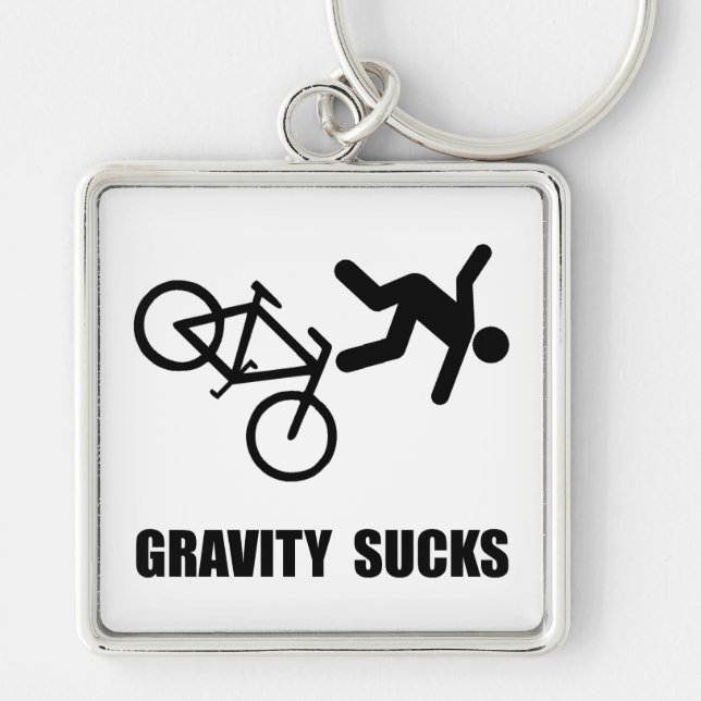 Chaveiro A gravidade suga a bicicleta (Frente)
