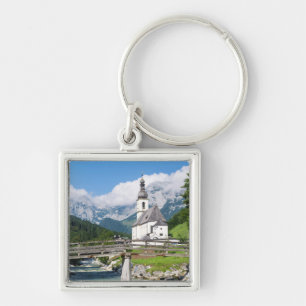 Chaveiro A igreja paroquial de Ramsau na Baviera, Alemanha