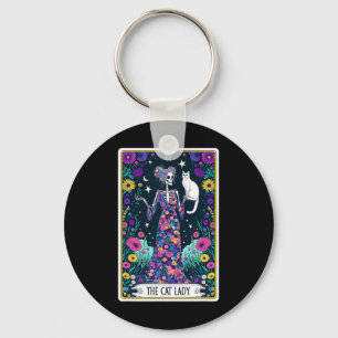 Chaveiro A Lady Tarot Card Skeleton Dia de as mães Cat L