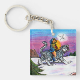 Chaveiro A Luz da Esperança trabalho de arte de lápis de fa