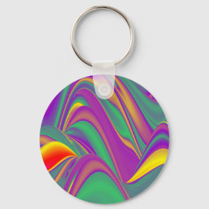 Chaveiro A Mágica das Cores, Abstrato 3D Rainbowart