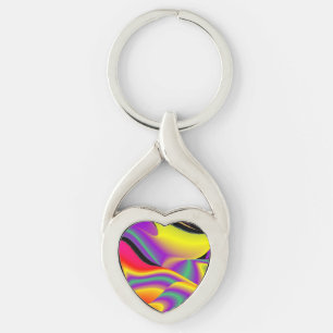 Chaveiro A Mágica das Cores, Abstrato 3D Rainbowart
