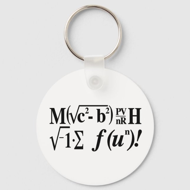 Chaveiro A matemática é divertida! (Frente)