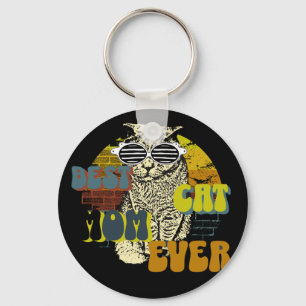 Chaveiro a melhor mãe do gato, a vintage fofa retro ímã des