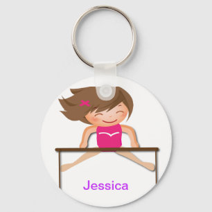 Chaveiro A menina personalizada da GINÁSTICA barra