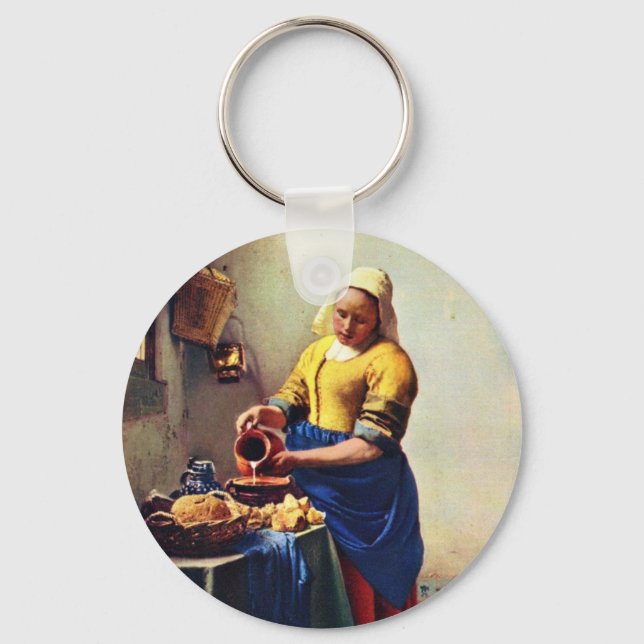 Chaveiro A Milkmaid [1]. Por Johannes Vermeer (Frente)