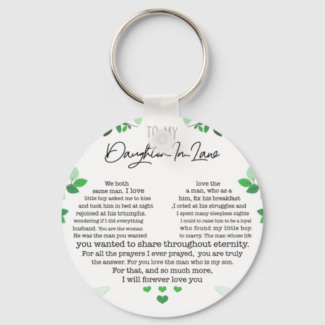 Chaveiro À minha filha de direito (Frente)