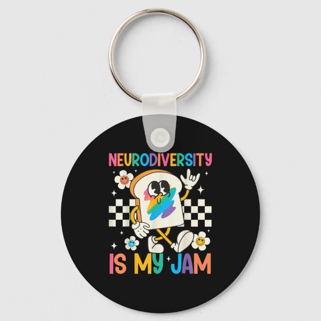 Chaveiro A neurodiversidade é inclusão de autismo consciênc (Frente)