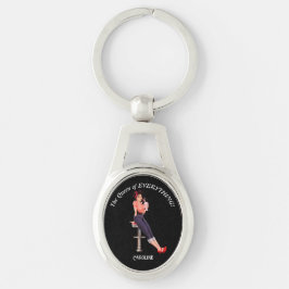 Chaveiro A Rainha de Tudo! Texto e nome editáveis