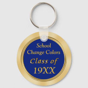 Chaveiro A reunião de classe azul e Dourado favorece sua