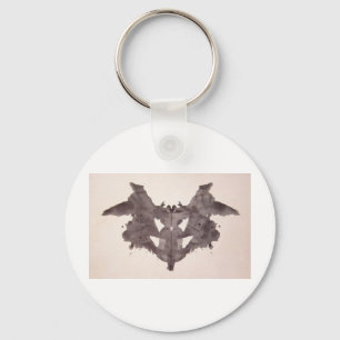Chaveiro A tinta do teste de Rorschach borra o bastão da