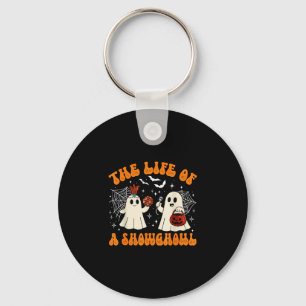 Chaveiro A vida de um showghoul fantasma fofo halloween ret