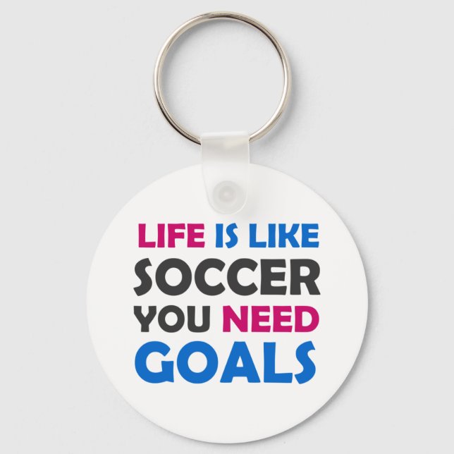 Chaveiro A vida é como futebol você precisa de gols (Frente)