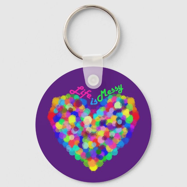 Chaveiro A vida é confusa (Paint Gun Heart) (Frente)