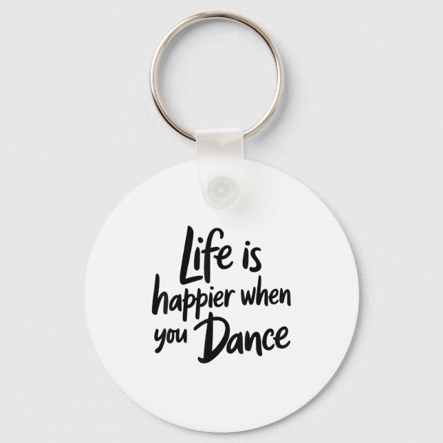 Chaveiro A Vida É Mais Feliz Quando Você Dança Professor Da (Frente)