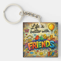 A Vida É Melhor Com Amigos Pingente