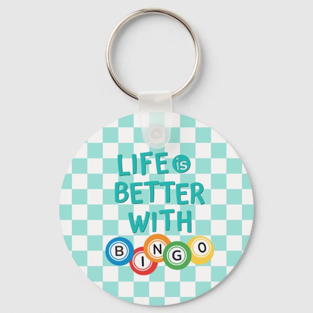 Chaveiro A Vida é Melhor Com Bingo (Frente)