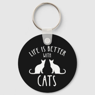 Chaveiro A Vida É Melhor Com Gatos