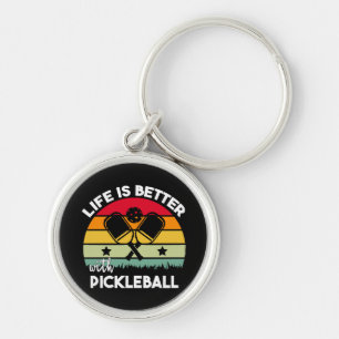 Chaveiro A vida é melhor com Pickleball