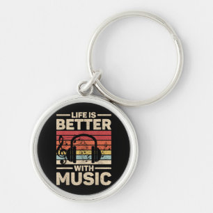 Chaveiro A Vida É Melhor Com Roupa De Amante De Música Músi