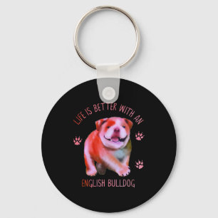 Chaveiro A Vida É Melhor Com Um Cachorro Inglês Engraçado