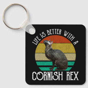 Chaveiro A Vida É Melhor Com Um Cornish Rex