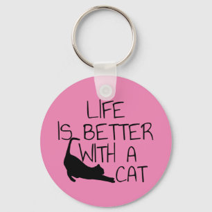 Chaveiro A Vida É Melhor Com Um Gato