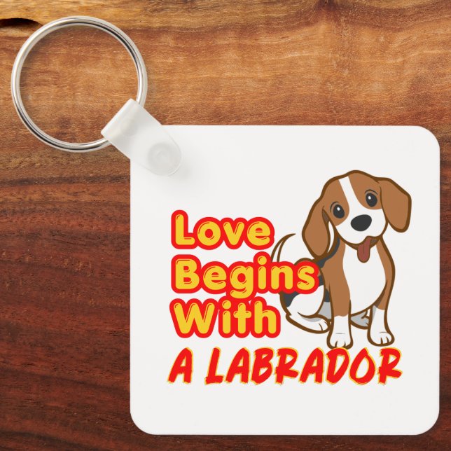 Chaveiro A Vida é Melhor Com um Labrador Pulseira Divertida (Frente)