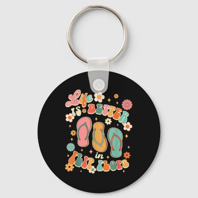 Chaveiro A Vida É Melhor Em Chinelos Alô Summer Beach (Frente)