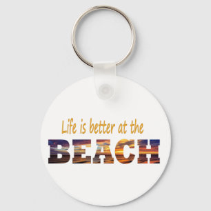 Chaveiro A vida é melhor na corrente de chave da praia