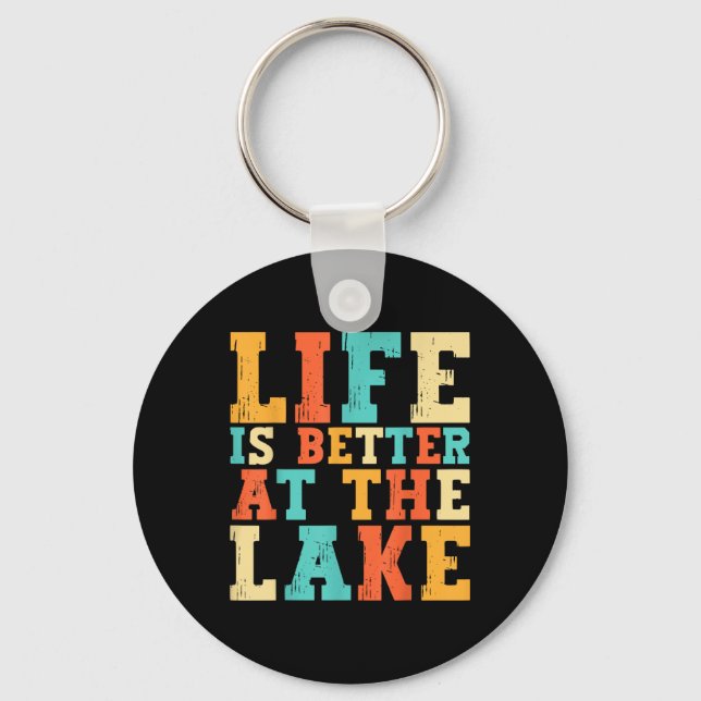 Chaveiro A Vida É Melhor No Lago Estilo De Vida Diário Bo (Frente)