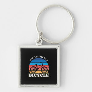 Chaveiro A Vida É Melhor Num Bicicleto